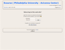 Tablet Screenshot of ecourse.philadelphia.edu.jo